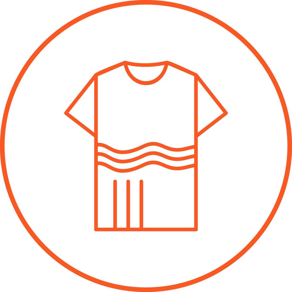 T Shirt with lines Vector Icon