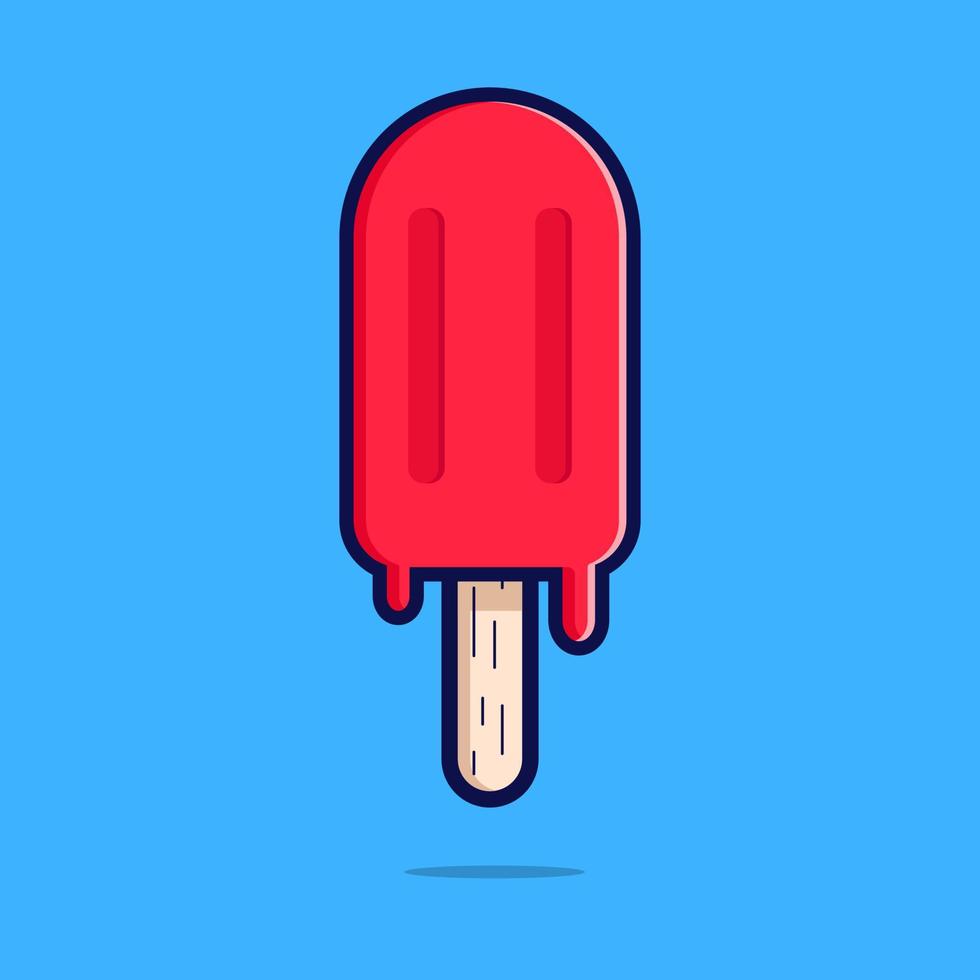 Simple ice cream vector icon illustration. Food and drink icon isolated vector. Flat design