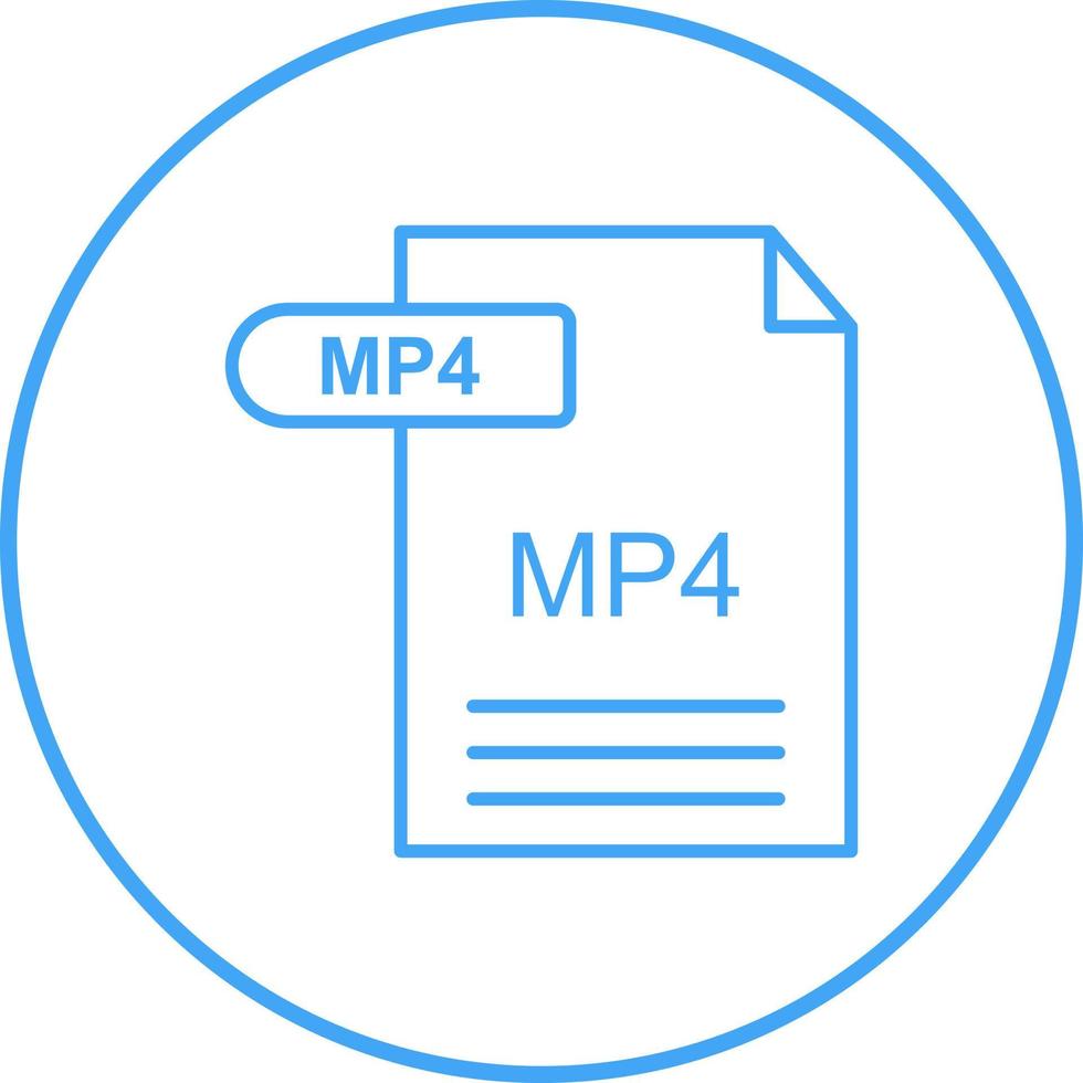 icono de vector de mp4