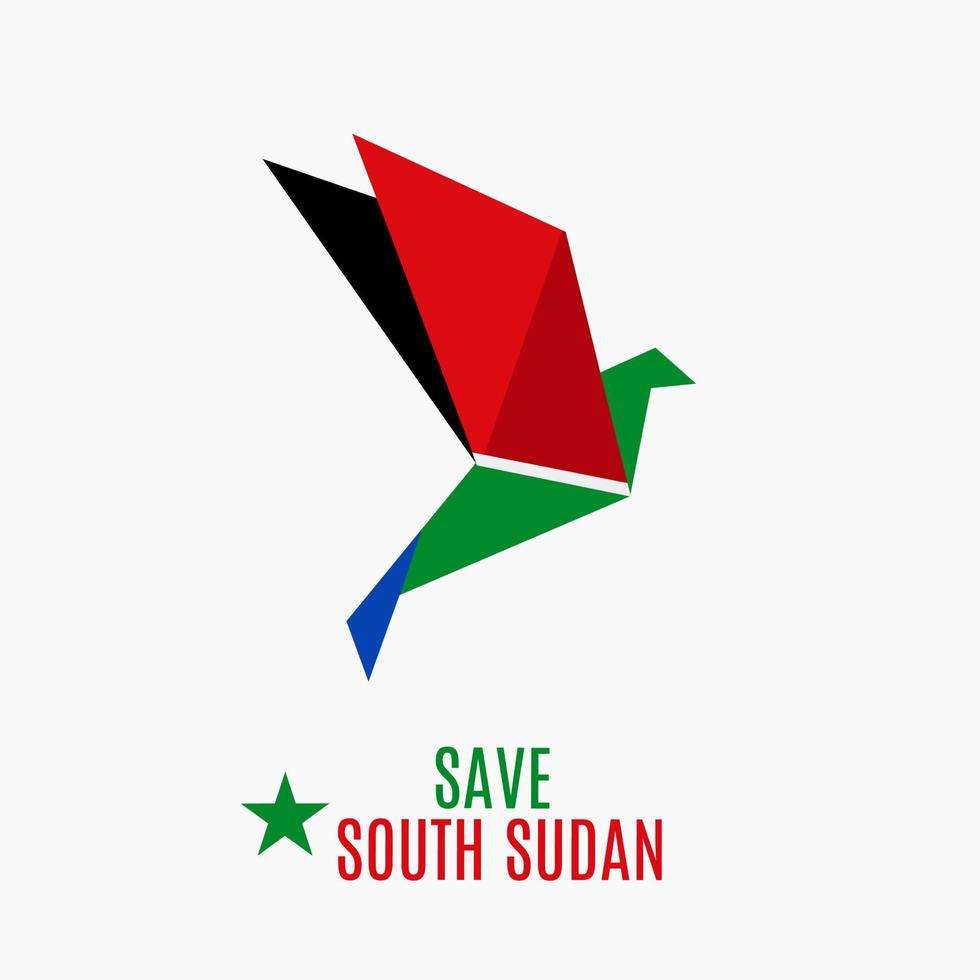 illustration vector of save south sudan perfect for print,campaign,etc.