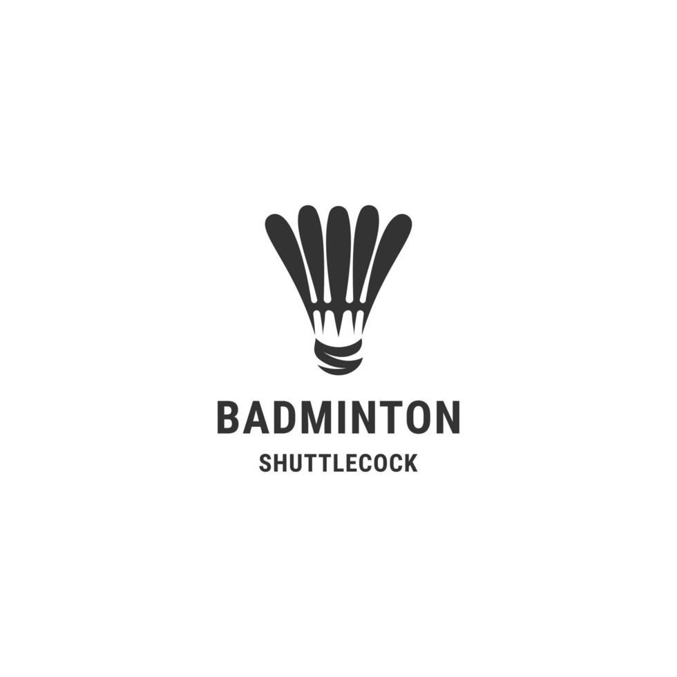 Badminton shuttlecock logo design template flat vector