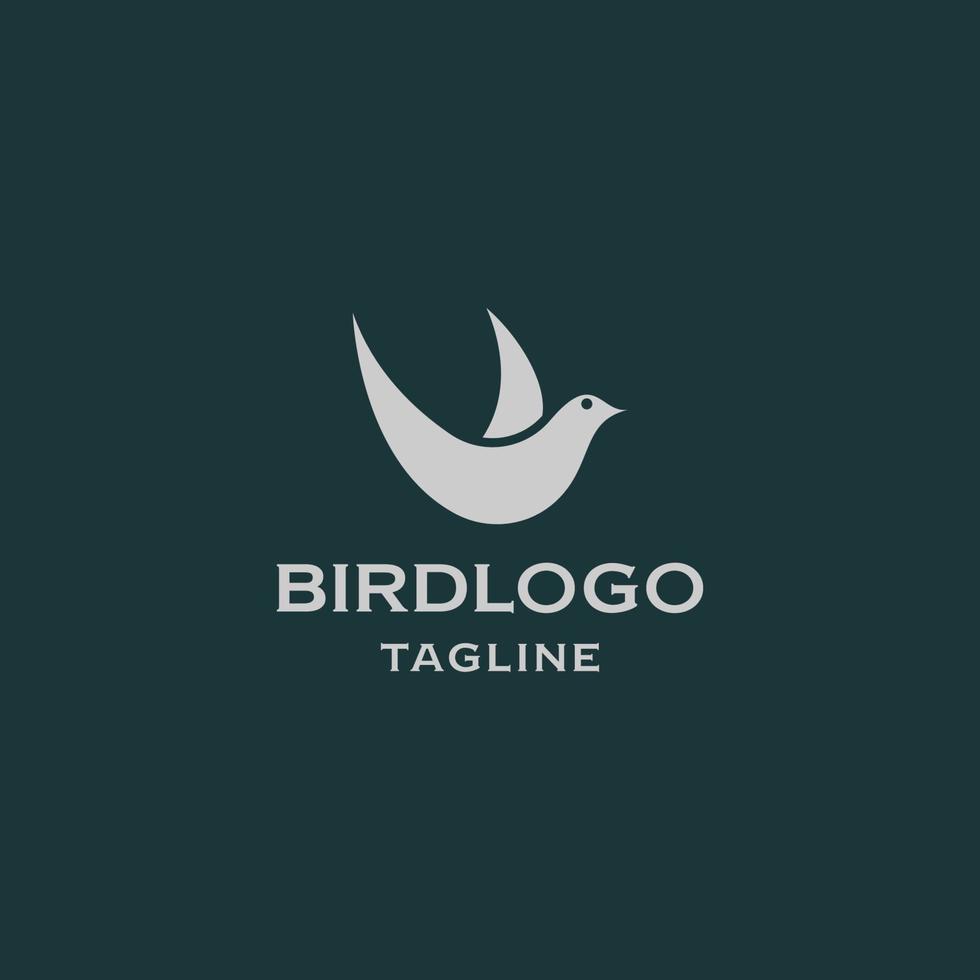 Bird logo design template flat vector