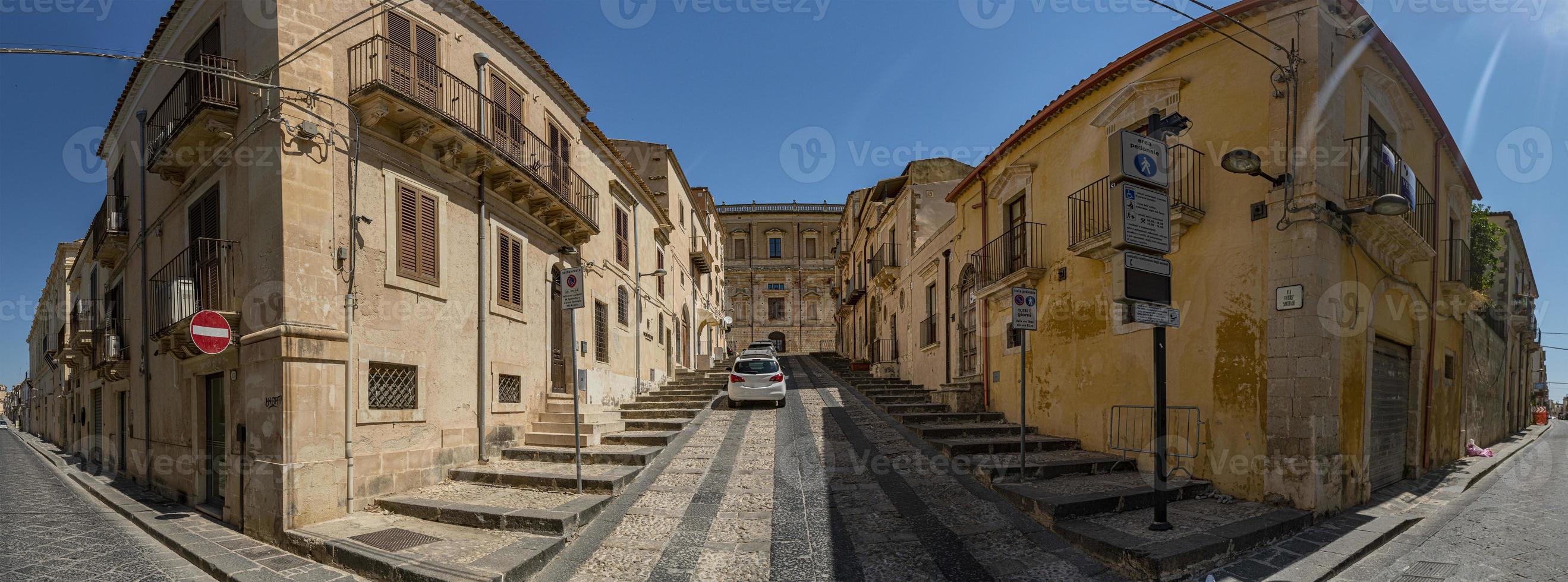 noto sicily baroque town panorama photo