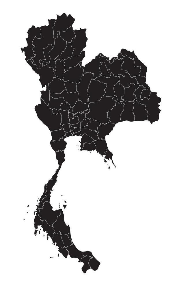 Map of Thailand, province region. vector
