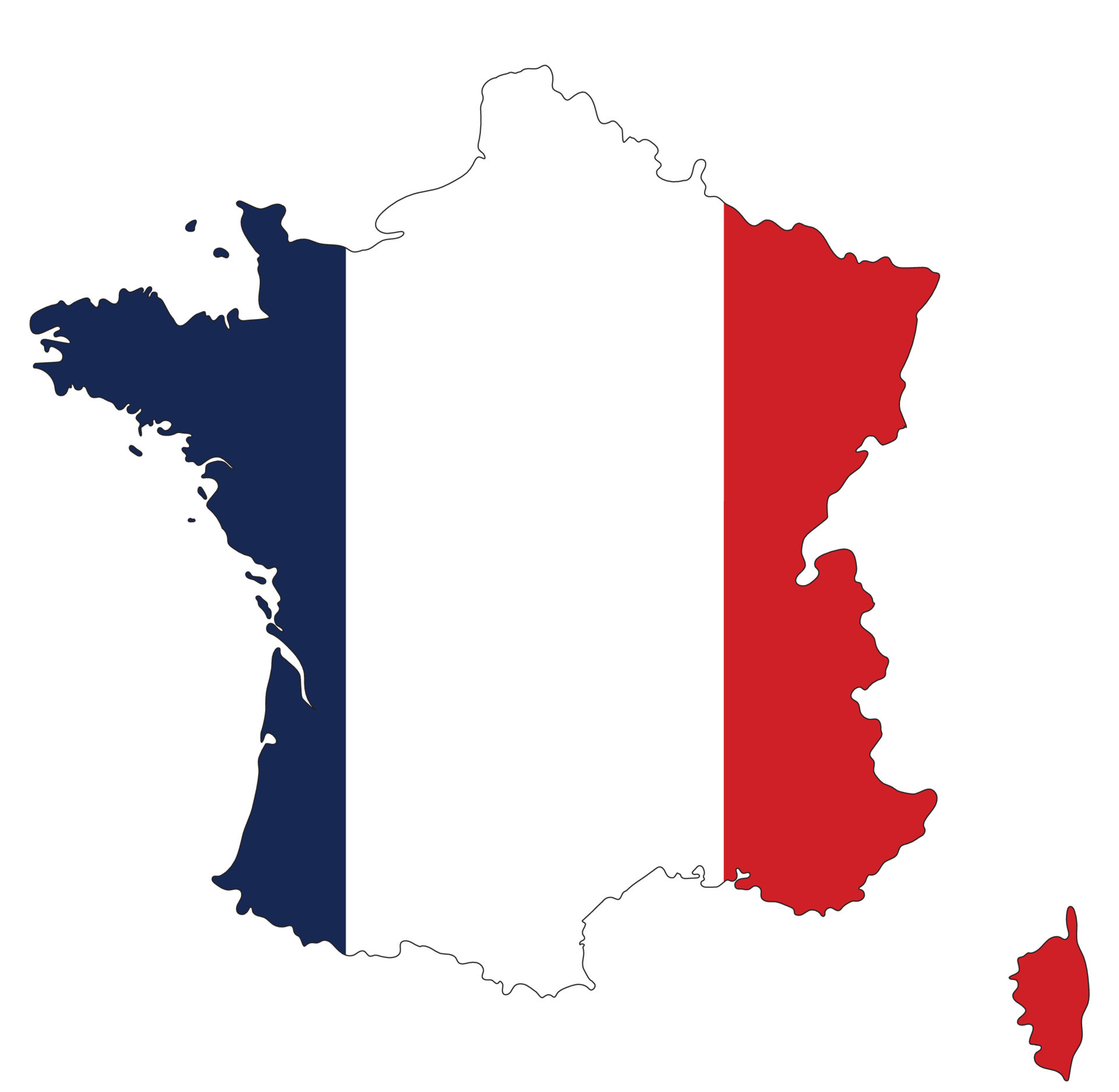 France or French map with flag. Vector illustrator. Transparent ...