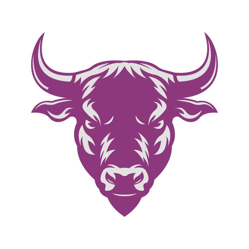 The Mighty Bull A Symbol of Strength and Determination, Mascot Logo Concept Vector Illustration Cartoon. Suitable For Logo, Wallpaper, Banner, Card, Book Illustration, T-Shirt, Sticker, Cover, etc