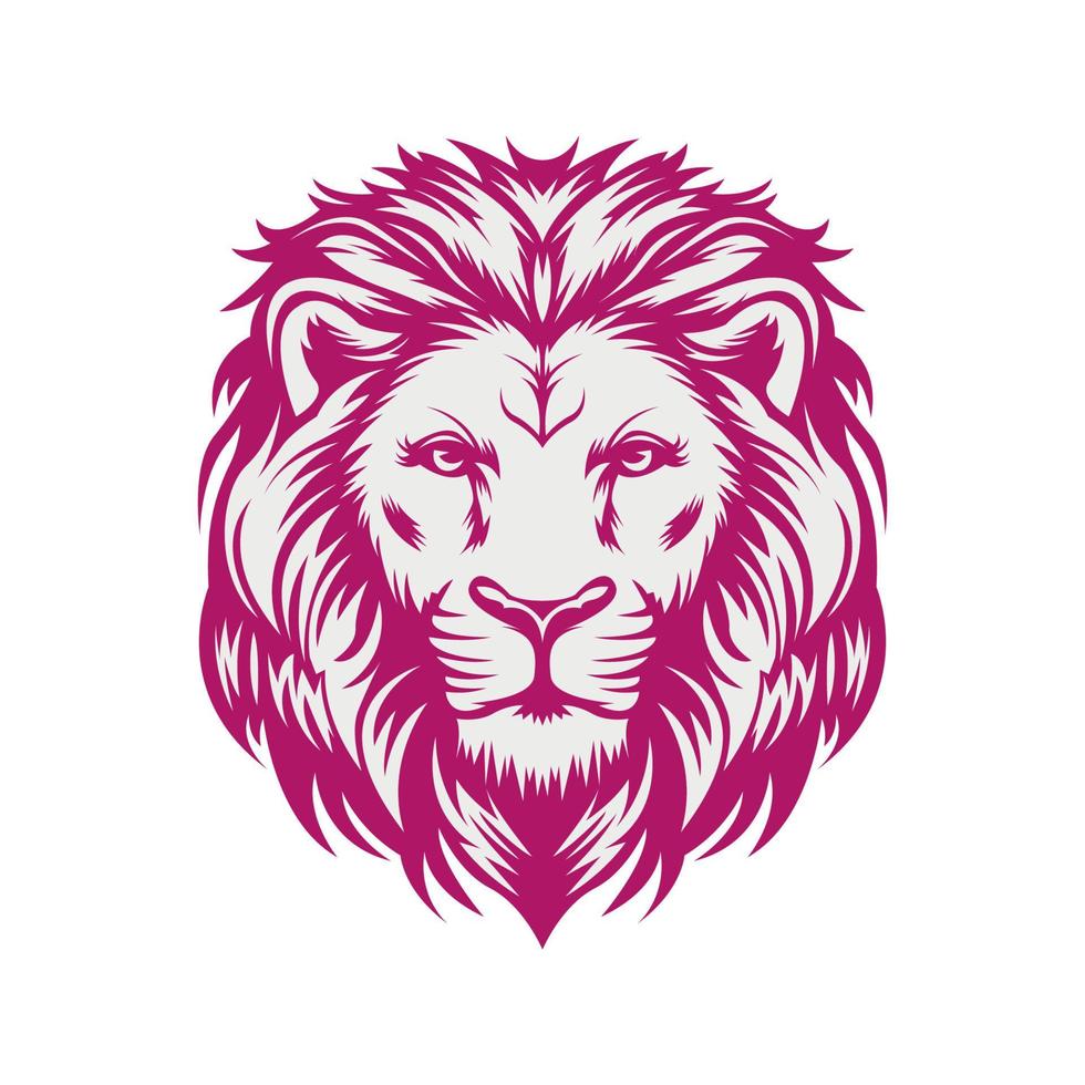 The Lion King of the Jungle A Symbol of Courage and Leadership, Mascot Logo Concept Vector Illustration Cartoon. Suitable For Logo, Wallpaper, Banner, Card, Book Illustration, T-Shirt, Sticker, Cover