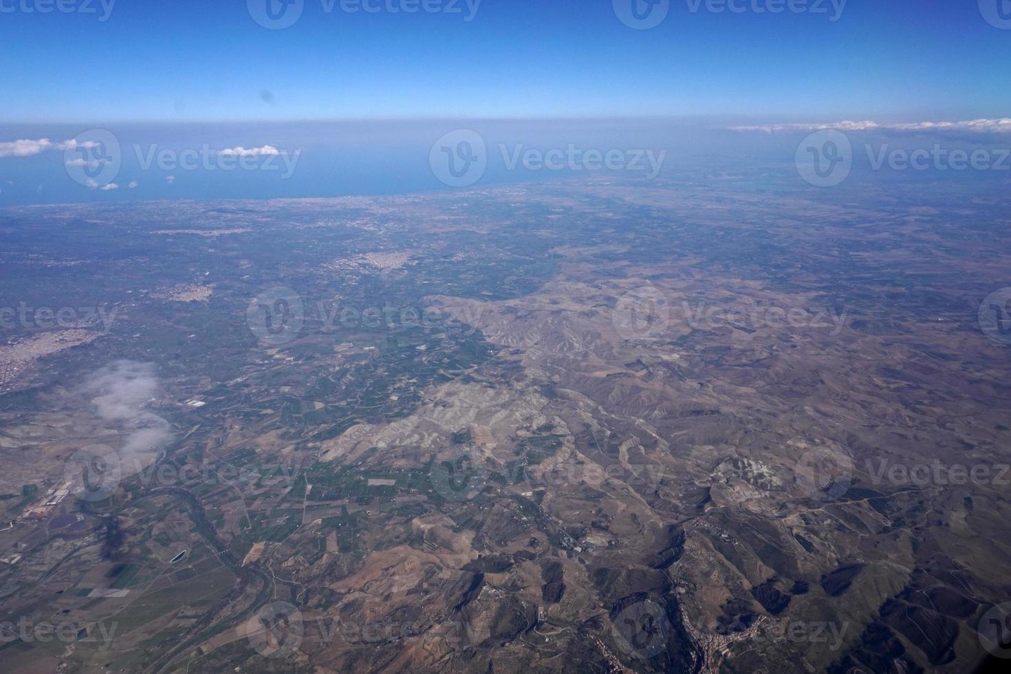 sicily catania etna volcano aerial view photo