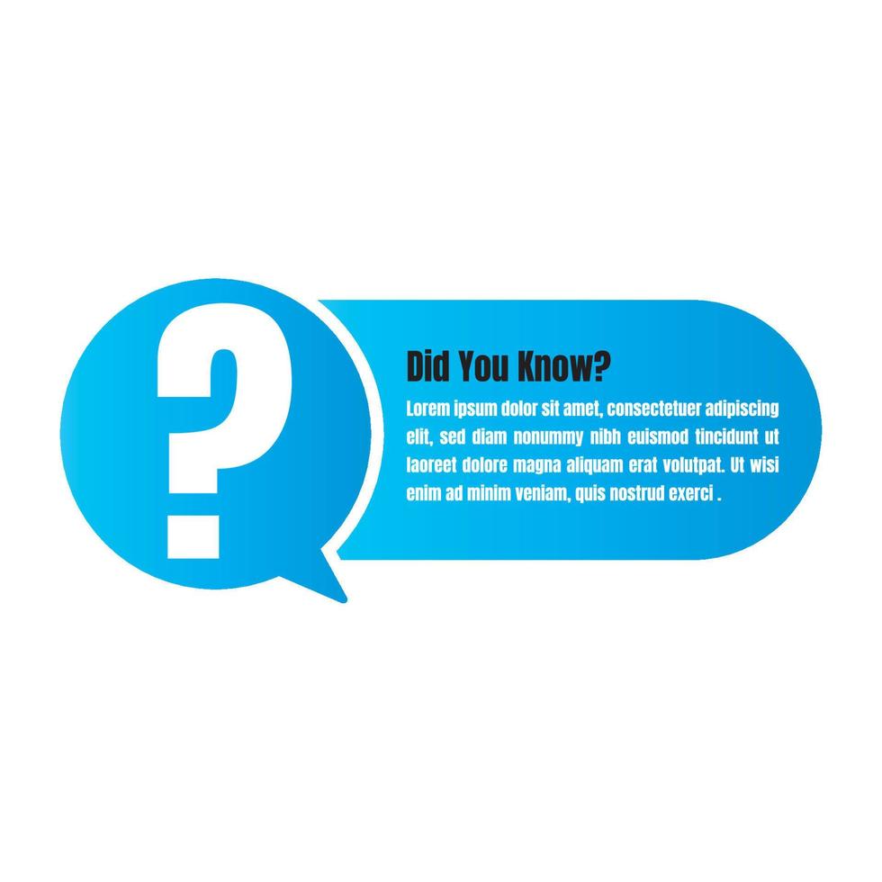 Did you know question design illustration, did you know vector sign