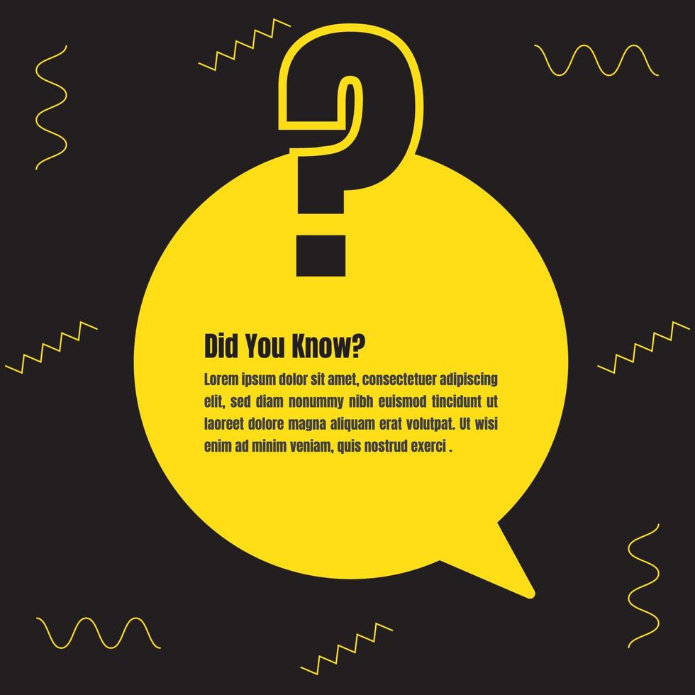 Did you know question design illustration, did you know vector sign