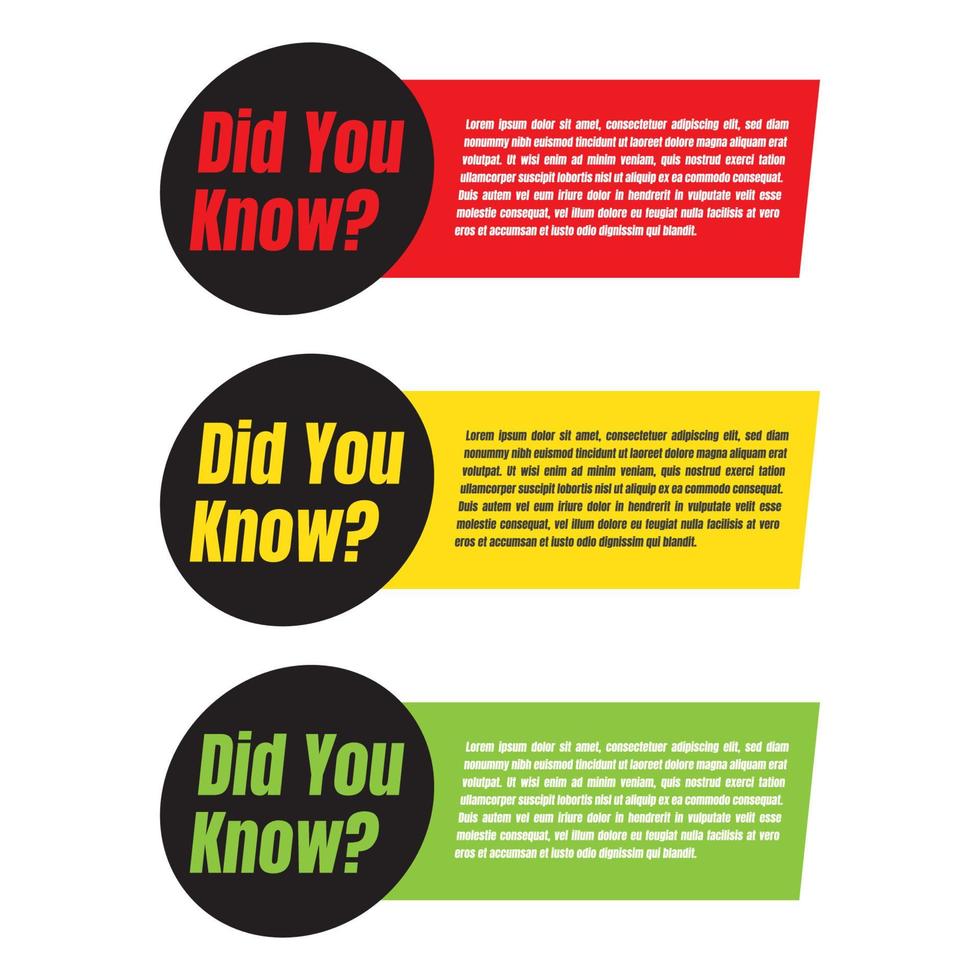 Did you know question design illustration, did you know vector sign