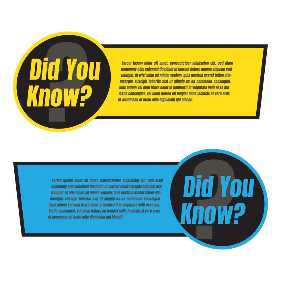 Did you know question design illustration, did you know vector sign