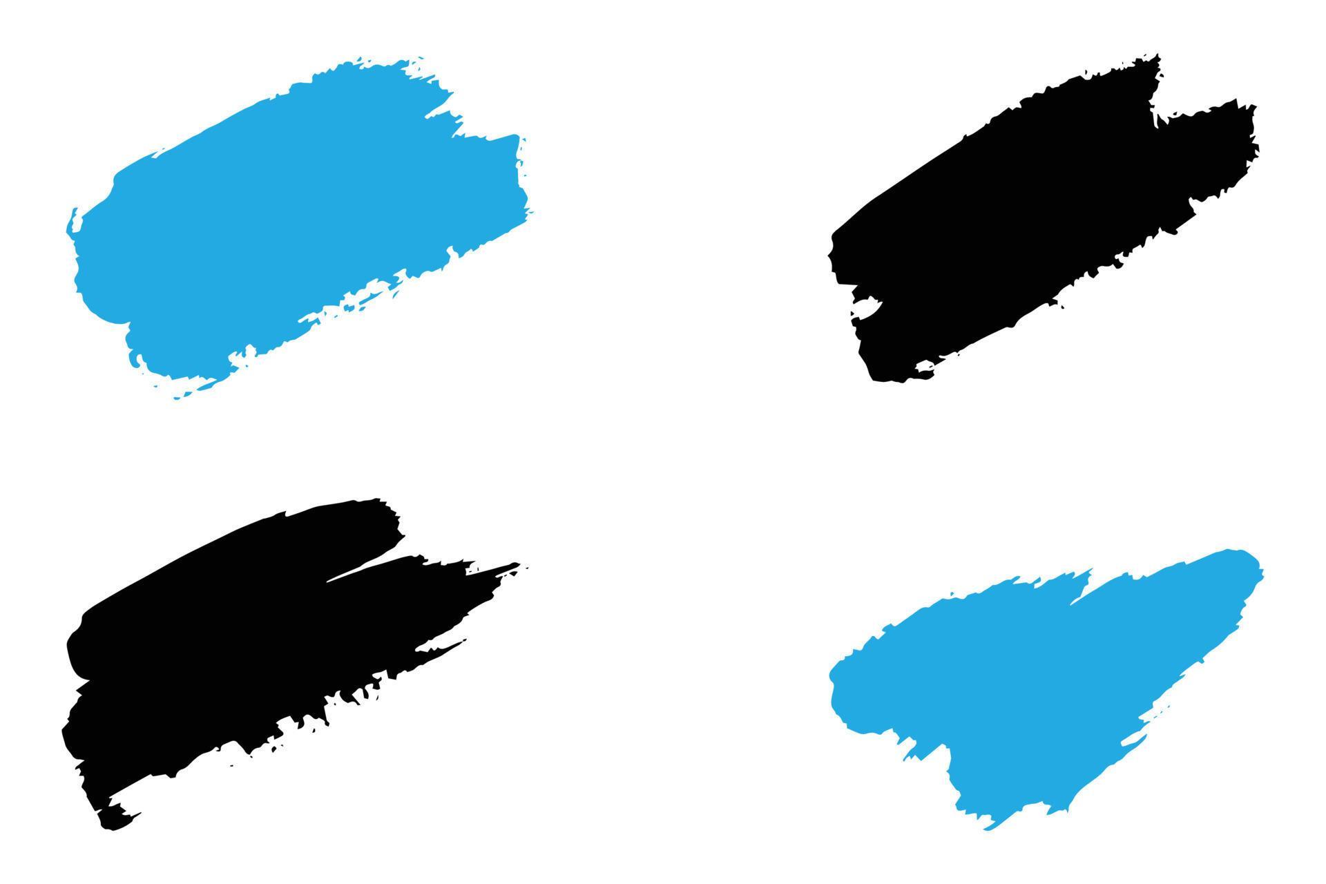 Colorful grungy paint brush, dirty brush effect, Rusty paint brush