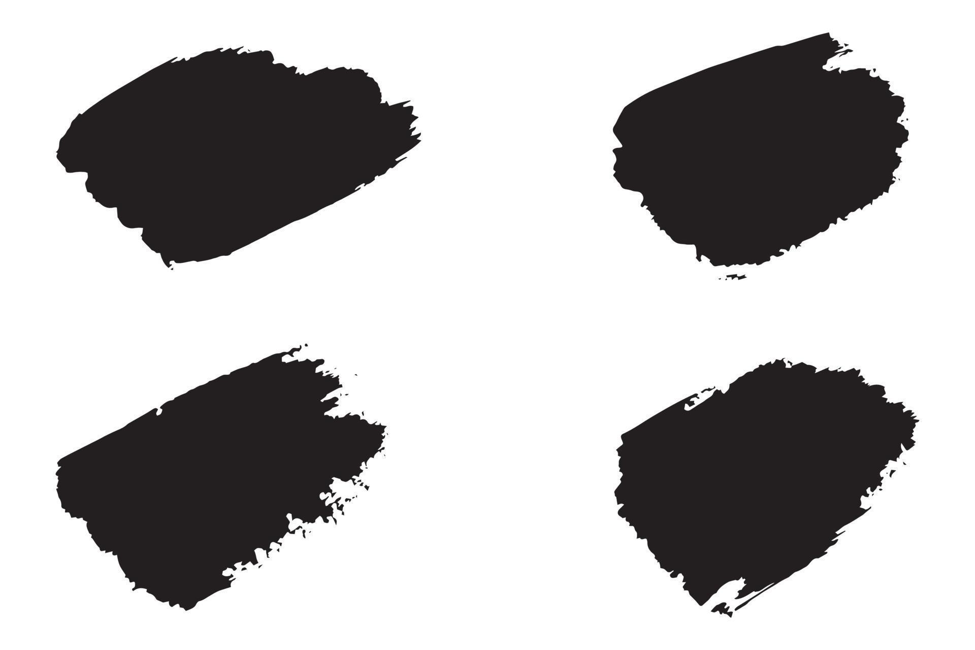 Colorful grungy paint brush, dirty brush effect, Rusty paint brush