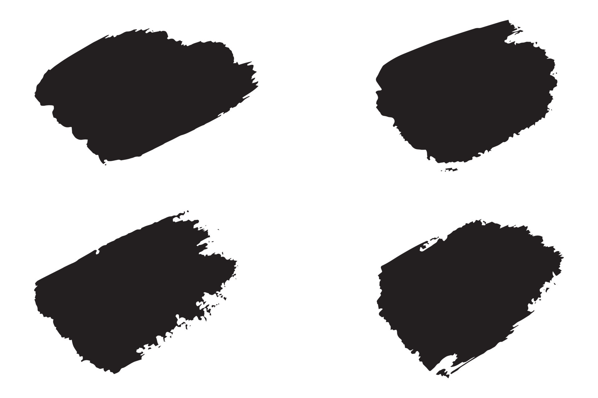 Colorful grungy paint brush, dirty brush effect, Rusty paint brush