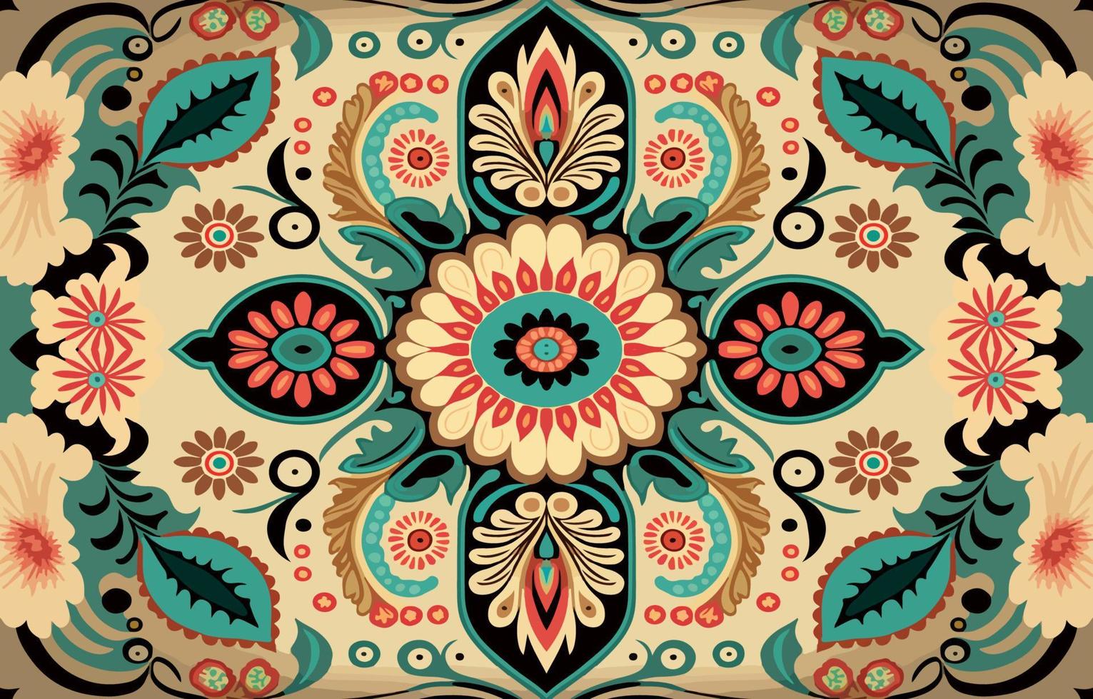 flor tela modelo Clásico pastel colores. resumen indígena gráfico línea  Arte para flores antiguo. textil vector ilustración antiguo antiguo Clásico  retro estilo. floral diseño para ropa, etc. 20250697 Vector en Vecteezy