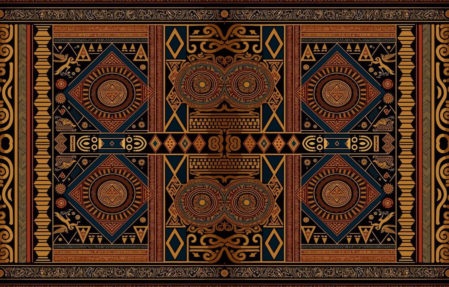 egipcio tela modelo. resumen indígena línea Arte para antiguo Egipto. egipcio textil vector ilustración florido elegante lujo estilo. Arte impresión diseño para ropa, alfombra, fondo de pantalla, fondo.