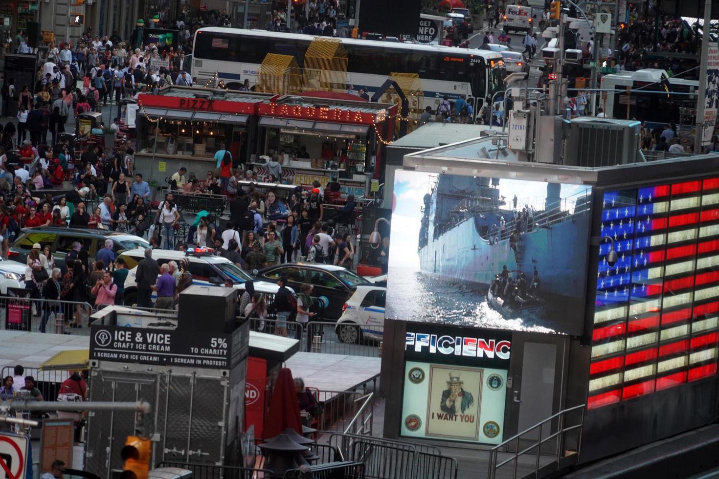 NEW YORK, USA - MAY 25 2018 - Times square full of people photo