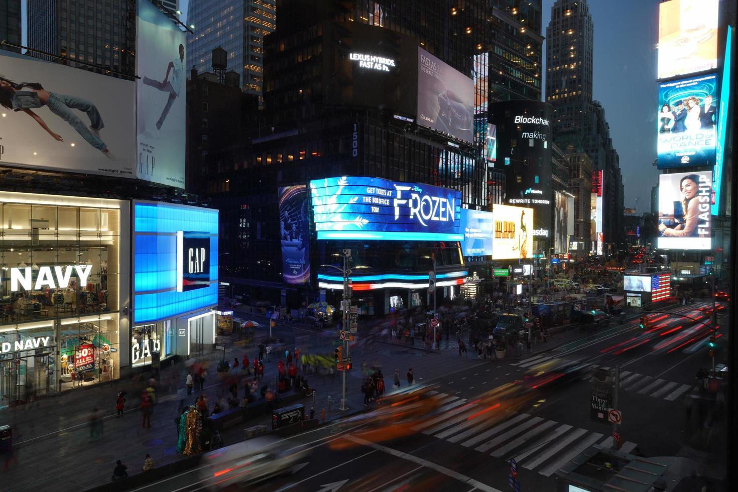 NEW YORK, USA - MAY 25 2018 - Times square full of people photo