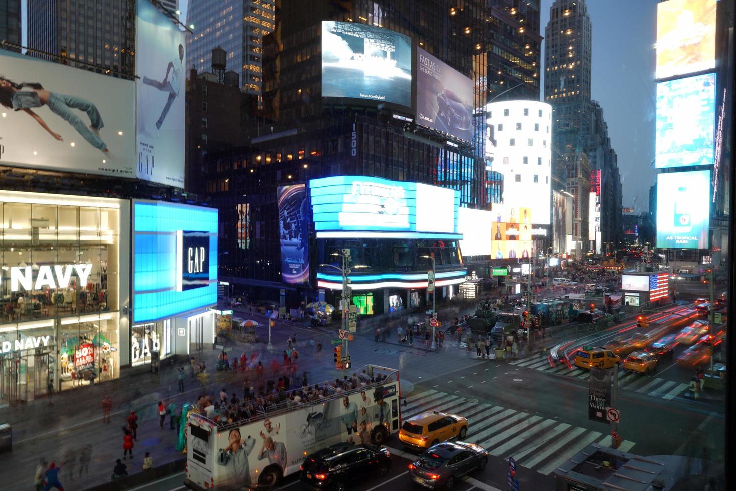 NEW YORK, USA - MAY 25 2018 - Times square full of people photo