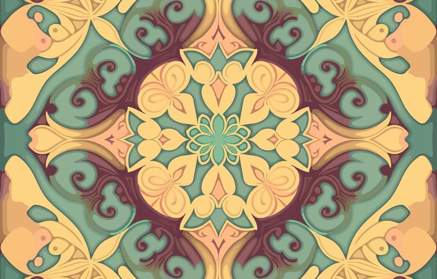 flor mandala sin costura modelo pastel tono. resumen gráfico tela línea moderno elegante mínimo Clásico retro estilo. diseño para textura textil impresión Arte diseño antecedentes fondo de pantalla fondo. vector