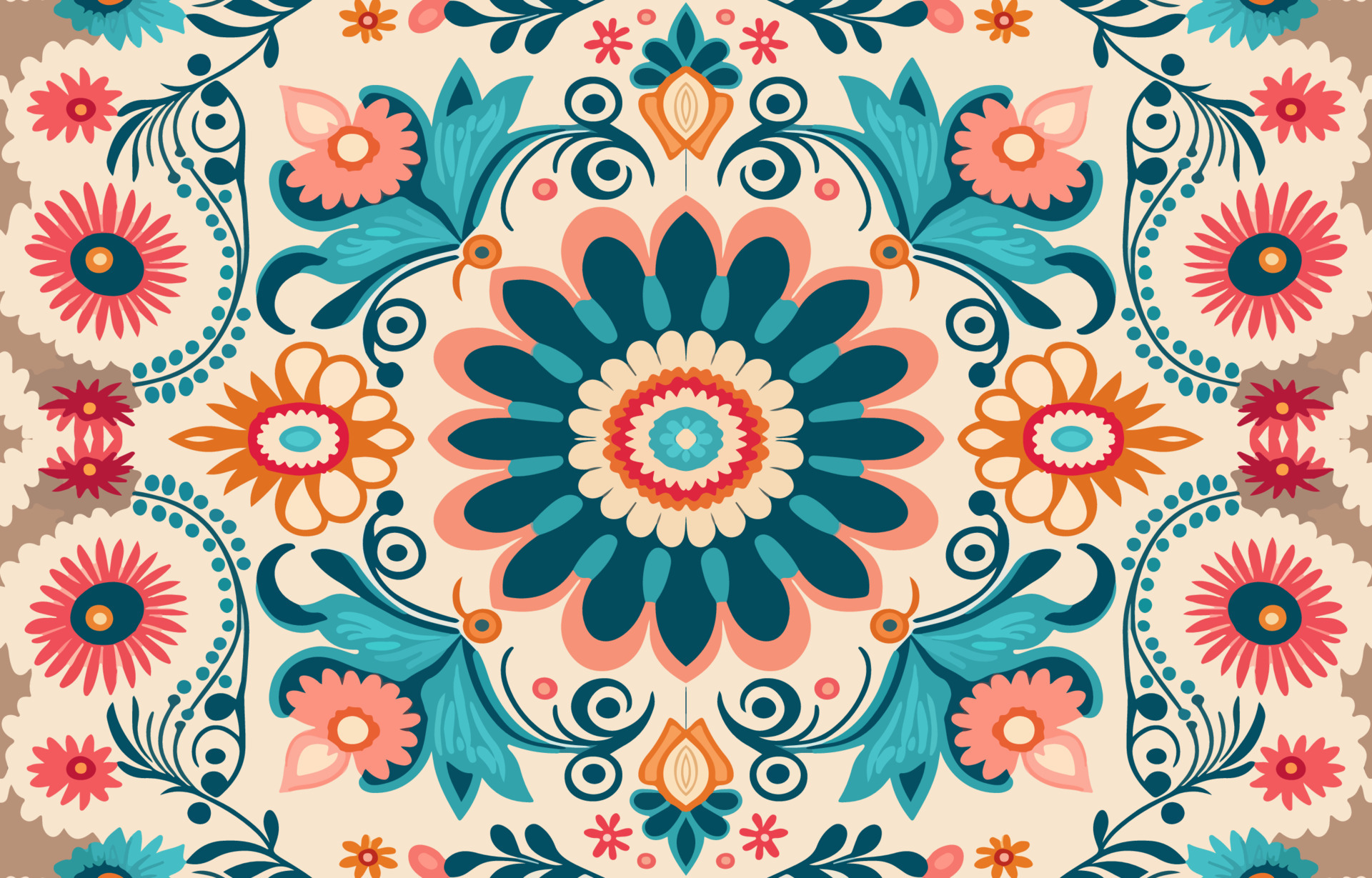 Flower fabric pattern vintage pastel colors. Abstract indigenous graphic  line art for flowers ancient. Textile vector illustration old antique  vintage retro style. Floral design for clothing, etc. 20250802 Vector Art  at Vecteezy