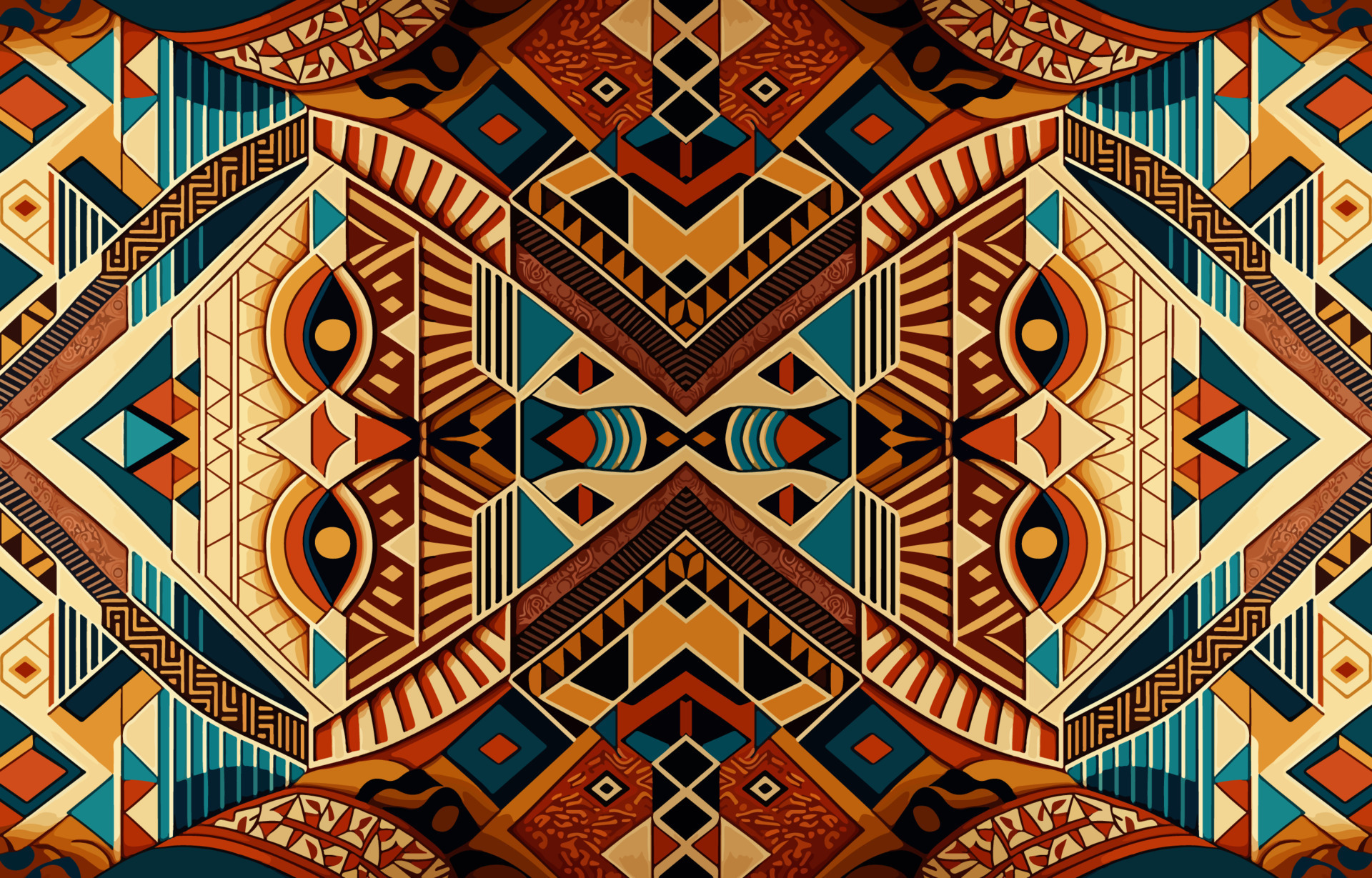 Egyptian fabric pattern. Abstract indigenous line art for ancient Egypt. Egyptian textile vector