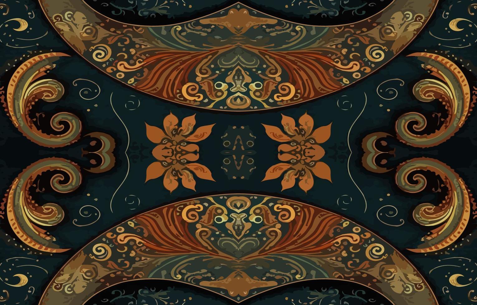 cachemir sin costura modelo Clásico tono. resumen tradicional gente antiguo étnico tribal gráfico cachemir línea. textura textil tela patrones vector ilustración. florido elegante lujo Clásico retro S t