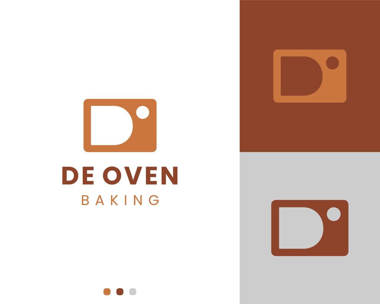 Lettermark D Oven Stove Logo Template vector