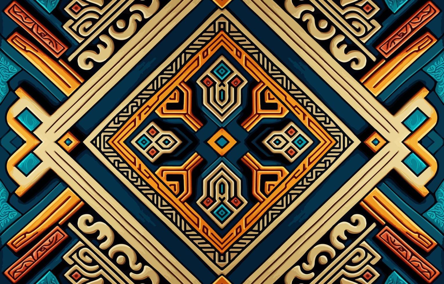 egipcio tela modelo. resumen indígena línea Arte para antiguo Egipto. egipcio textil vector ilustración florido elegante lujo estilo. Arte impresión diseño para ropa, alfombra, fondo de pantalla, fondo.