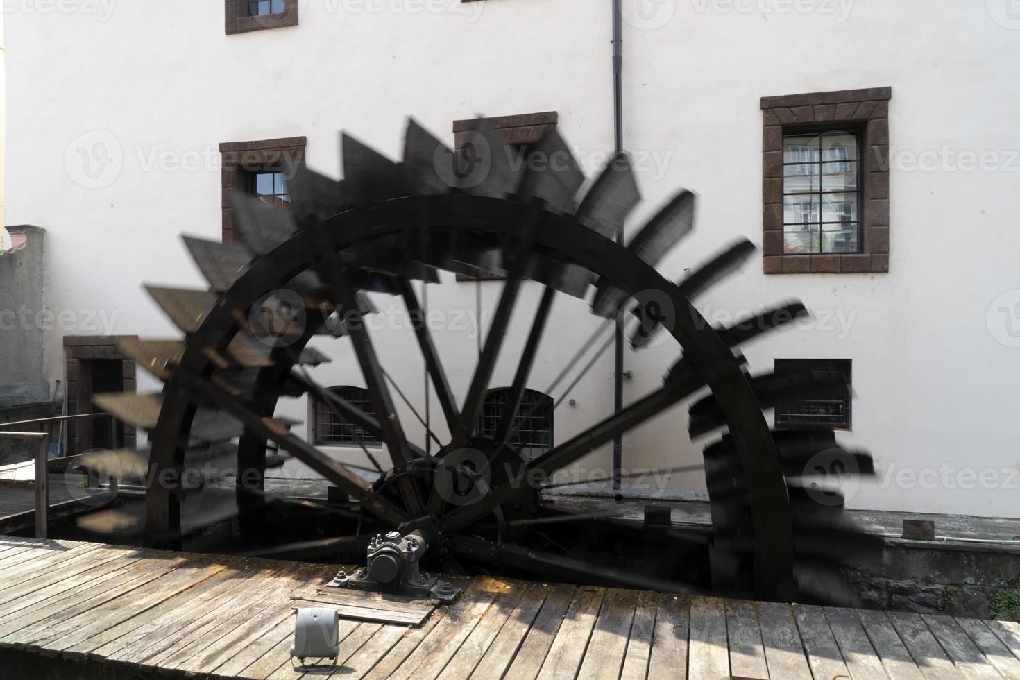 mill wheel in prague photo
