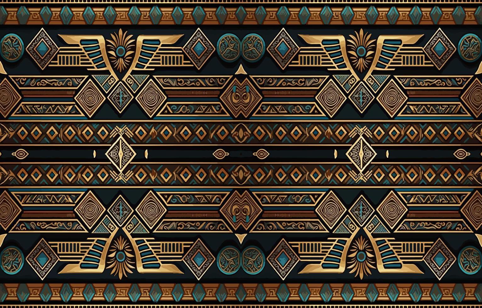 egipcio tela modelo. resumen indígena línea Arte para antiguo Egipto. egipcio textil vector ilustración florido elegante lujo estilo. Arte impresión diseño para ropa, alfombra, fondo de pantalla, fondo.