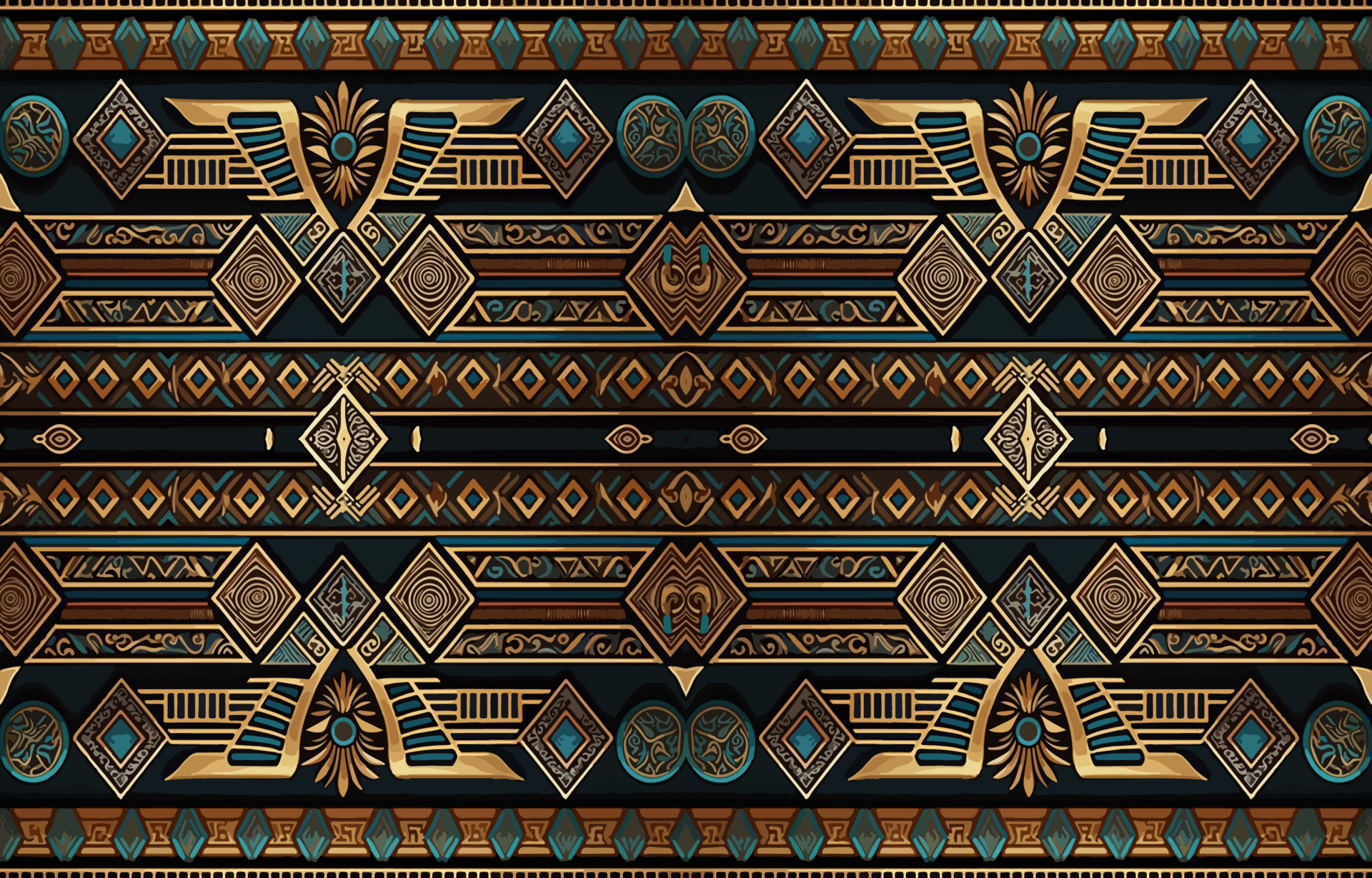 Egyptian fabric pattern. Abstract indigenous line art for ancient Egypt