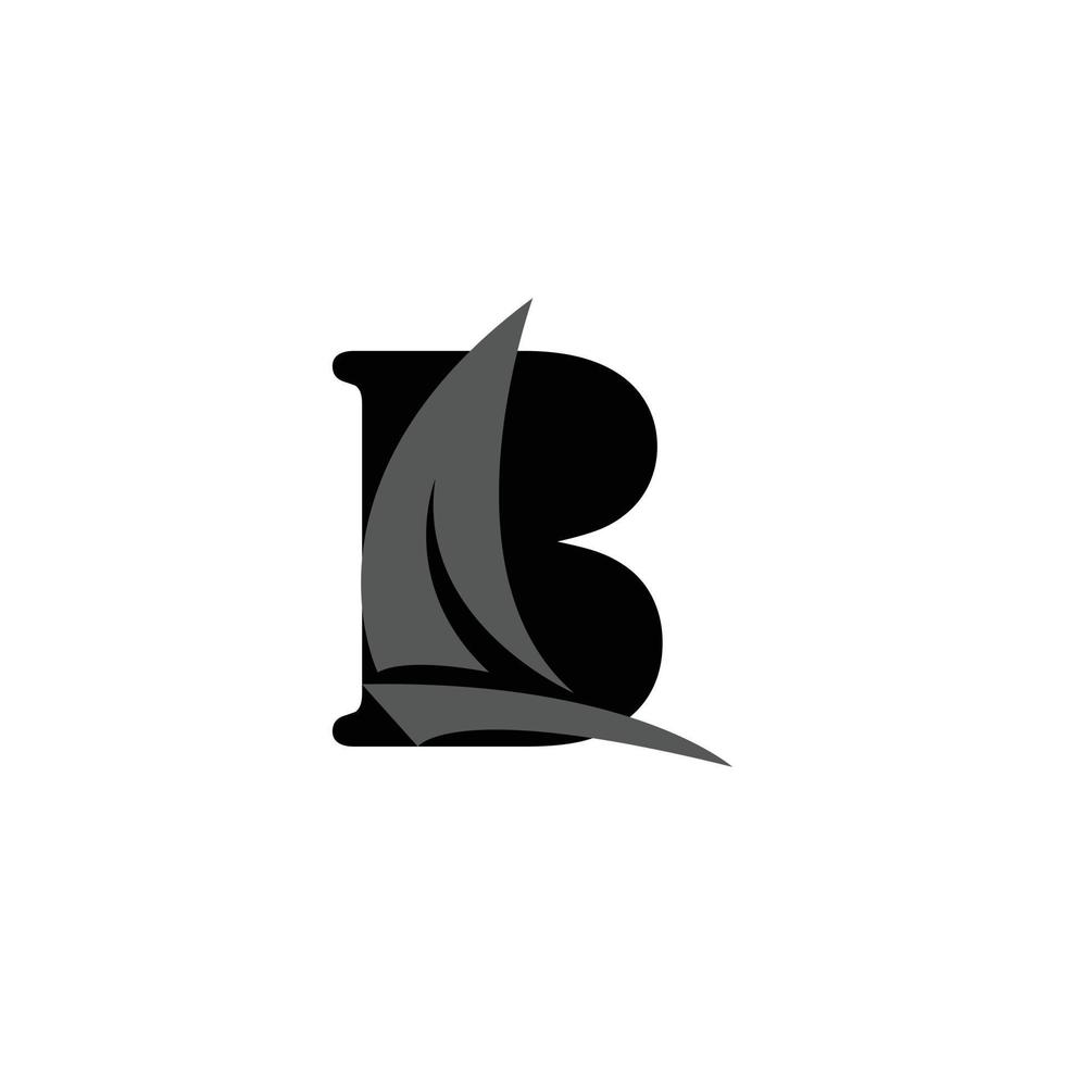 Capital letter B with the ship, cruise, Nautical Ship Sailing Boat Icon, or boat logo design template vector