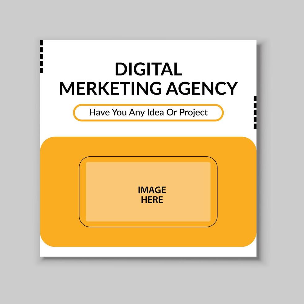 Digital business marketing, Corporate Square Agency Posts, social media, Flyer Template vector