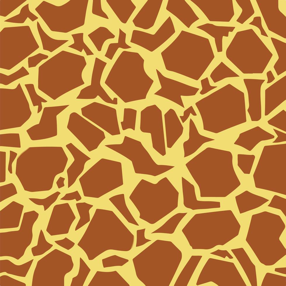 amarillo y marrón animal jirafa piel modelo decorativo sencillo y plano negrita vector antecedentes aislado en cuadrado fondo de pantalla para social medios de comunicación plantilla, papel y textil bufanda imprimir, envase papel.