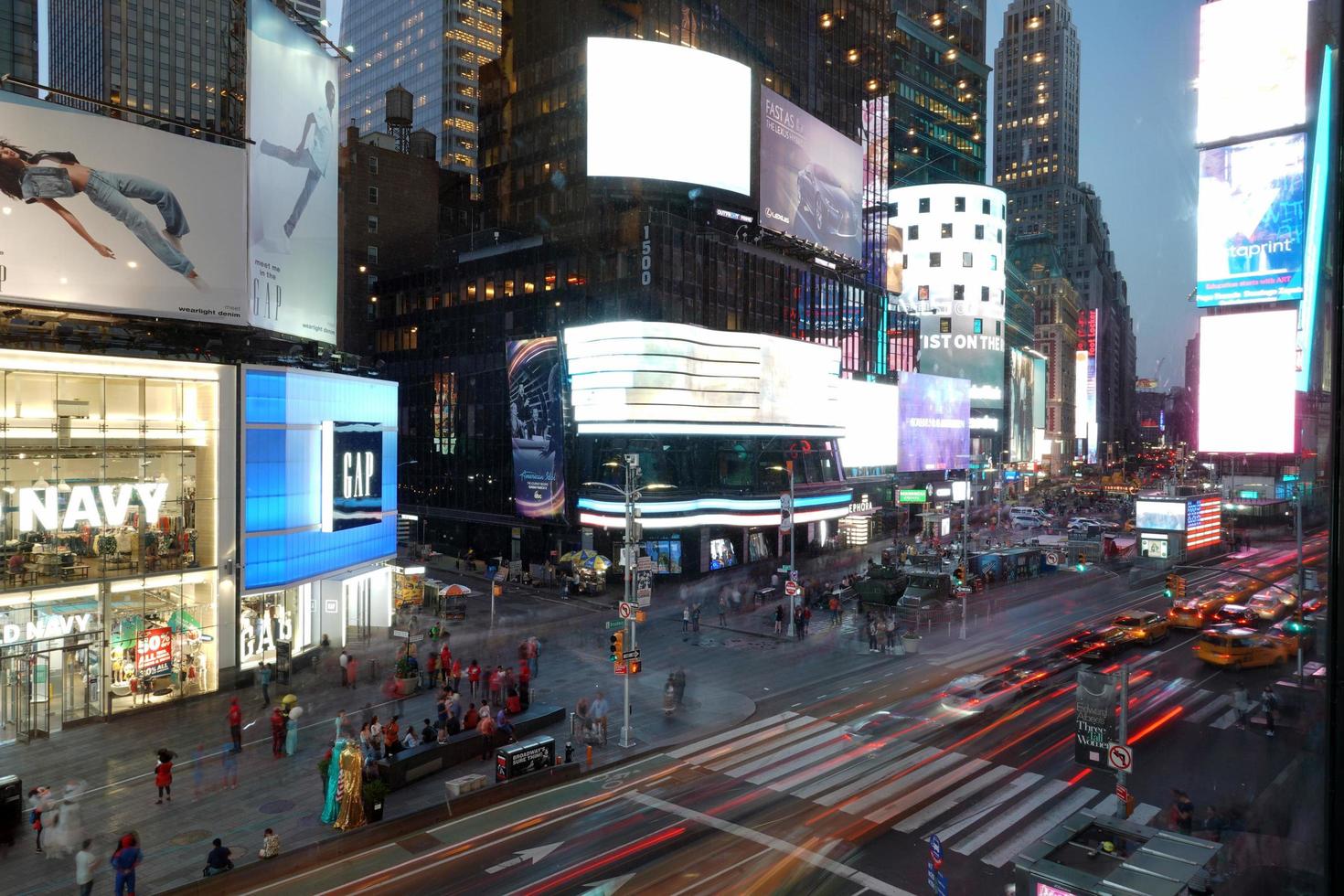 NEW YORK, USA - MAY 25 2018 - Times square full of people photo