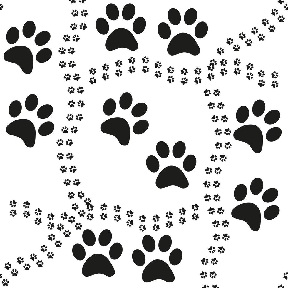 Cartoon paw for wallpaper design. Cartoon Modern design. Seamless fabric texture. vector