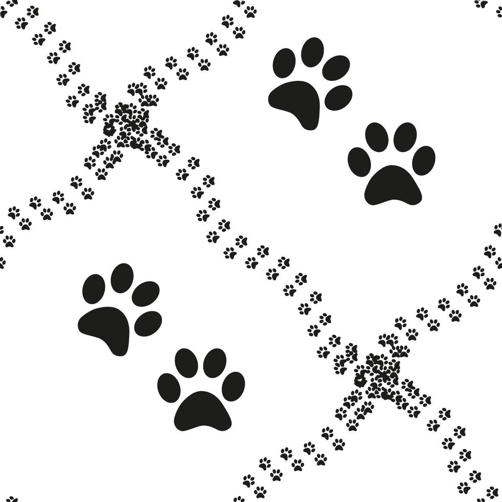 Cartoon paw for wallpaper design. Cartoon Modern design. Seamless fabric texture. vector