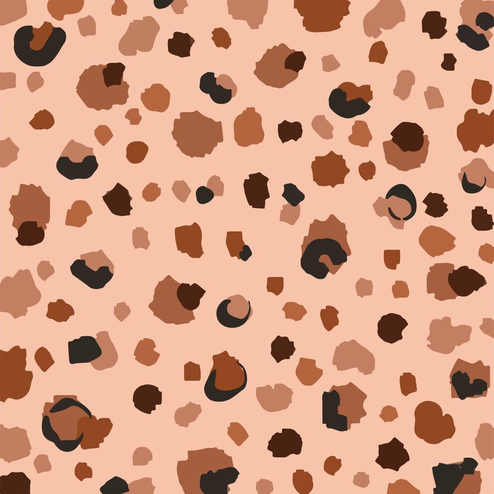 Animal fur skin pattern zoo print. Hyena leopard cheetah like big cat vector background isolated on square template wallpaper. Simple flat wild life backdrop drawing for paper or textile scarf prints.