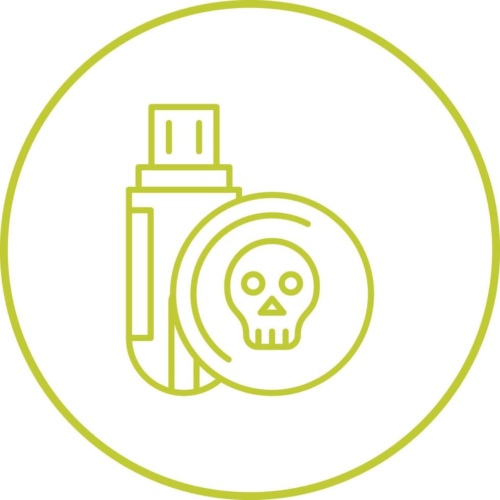 Infected Usb Drive Vector Icon