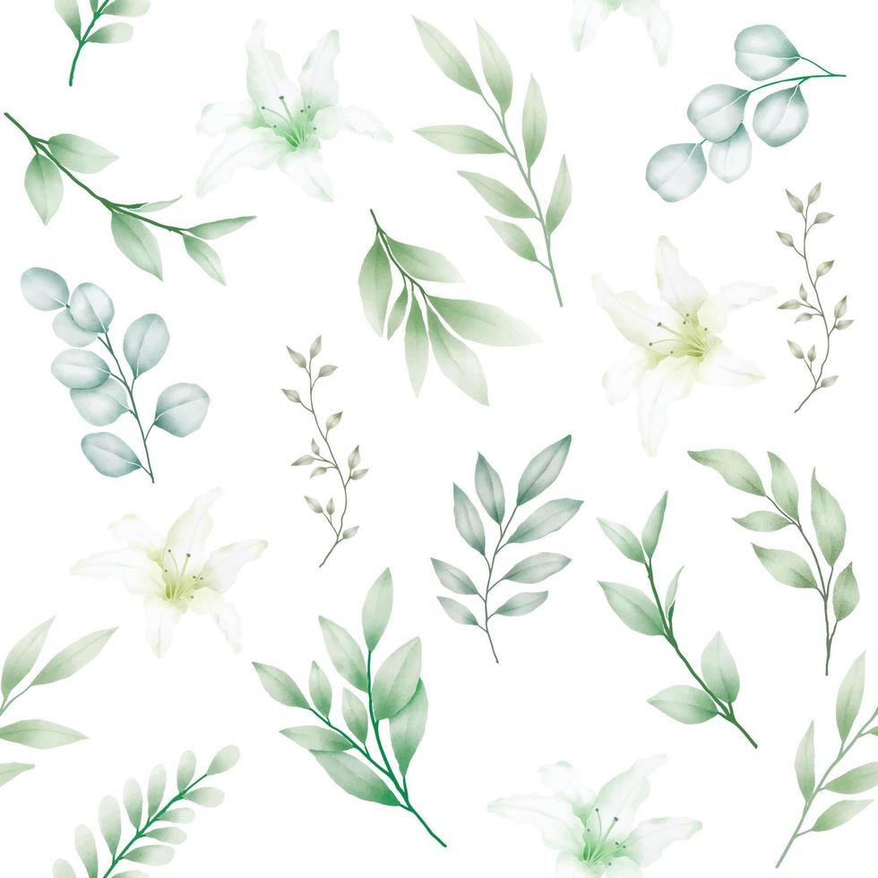 floral roses with elegant soft color seamless pattern vector