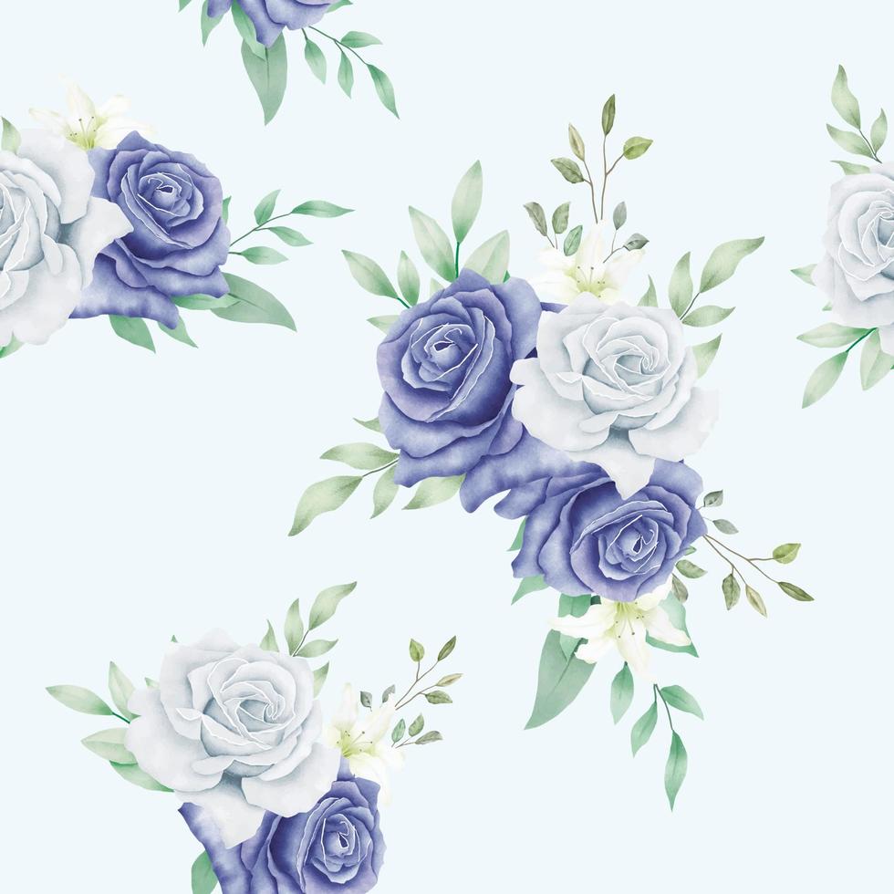 Seamless pattern Floral rose watercolor vector