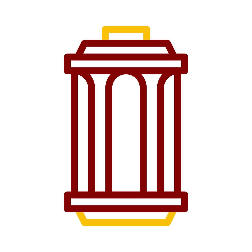 lantern icon duocolor red style ramadan illustration vector element and symbol perfect.