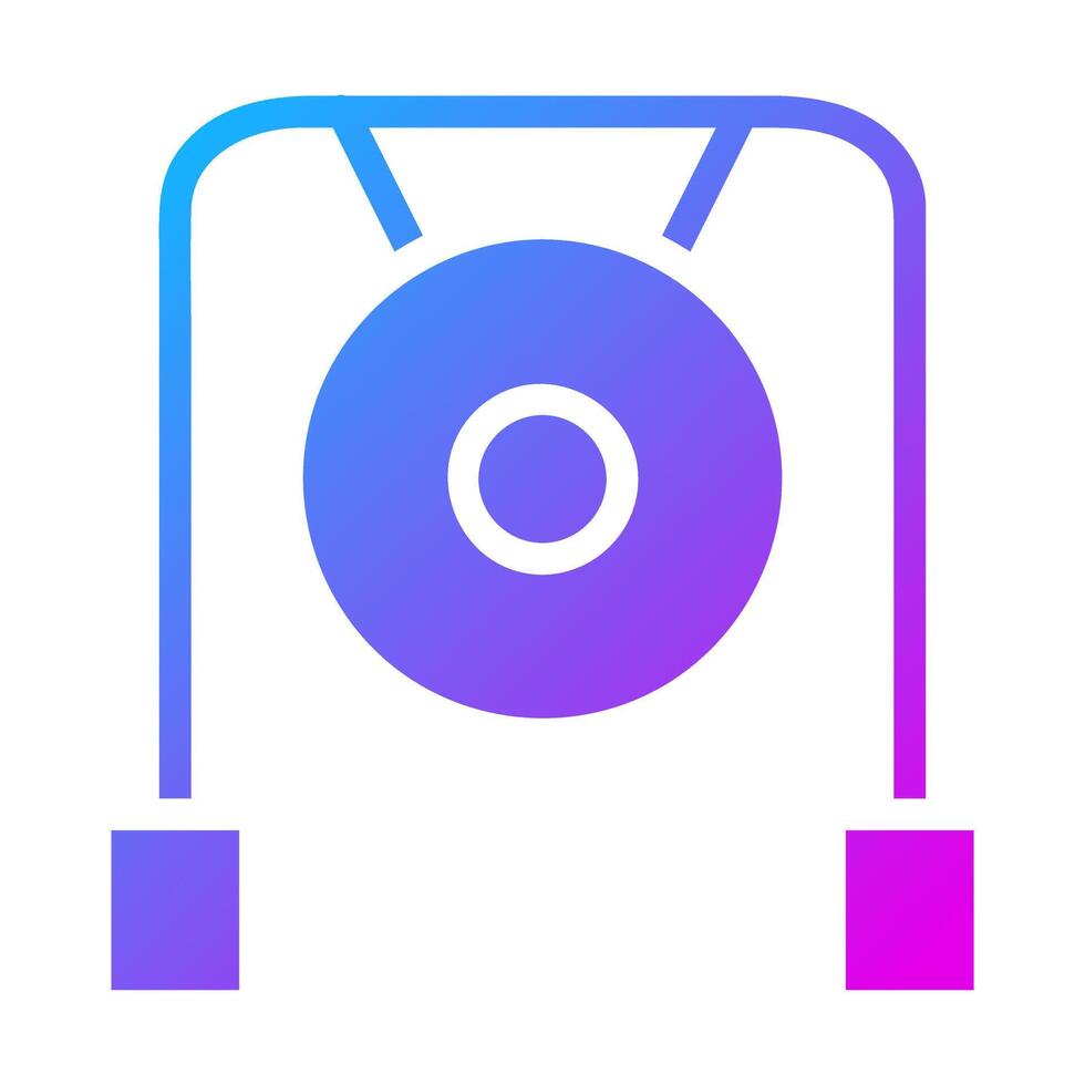 gong icon gradient purple style chinese new year illustration vector perfect