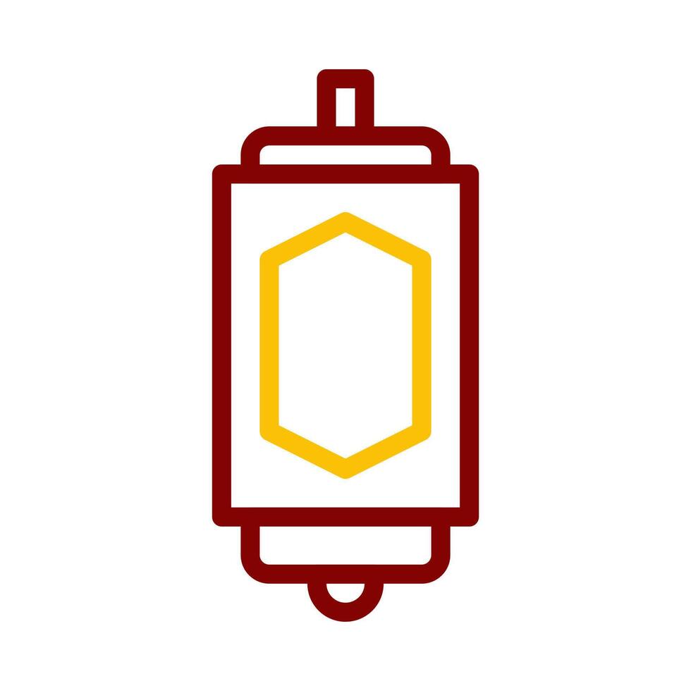 lantern icon duocolor red style ramadan illustration vector element and symbol perfect.