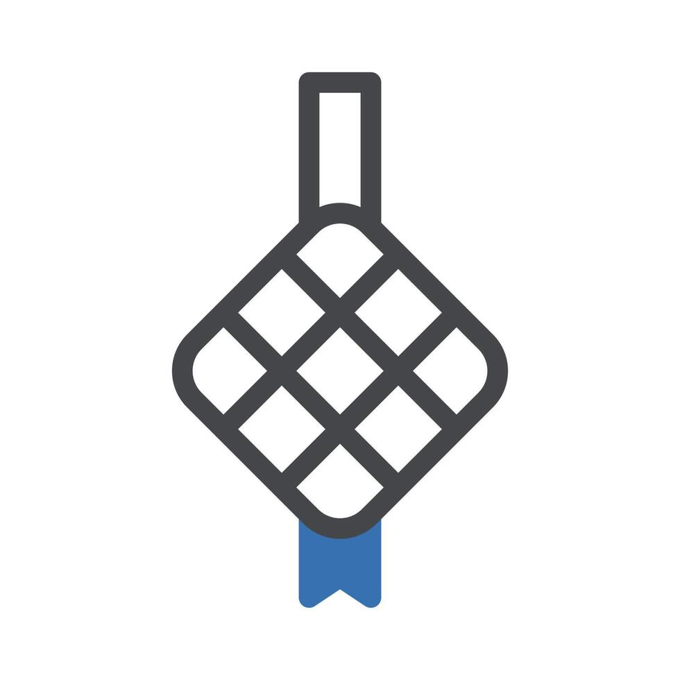 ketupat icon duotone grey blue style ramadan illustration vector element and symbol perfect.