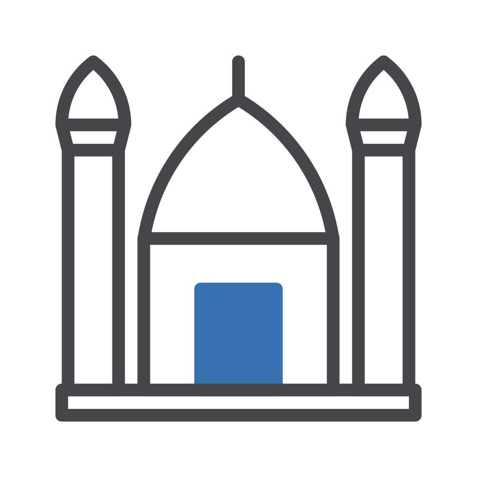 mosque icon duotone grey blue style ramadan illustration vector element and symbol perfect.