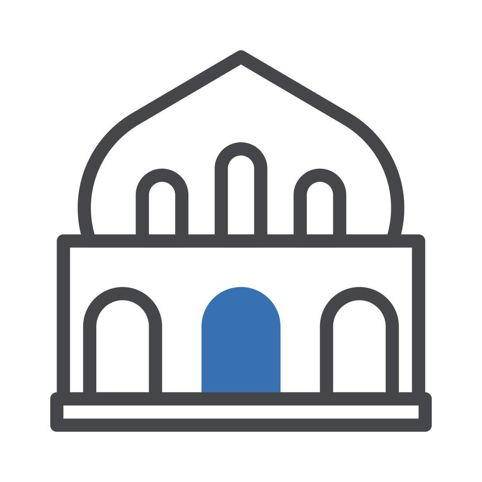mosque icon duotone grey blue style ramadan illustration vector element and symbol perfect.