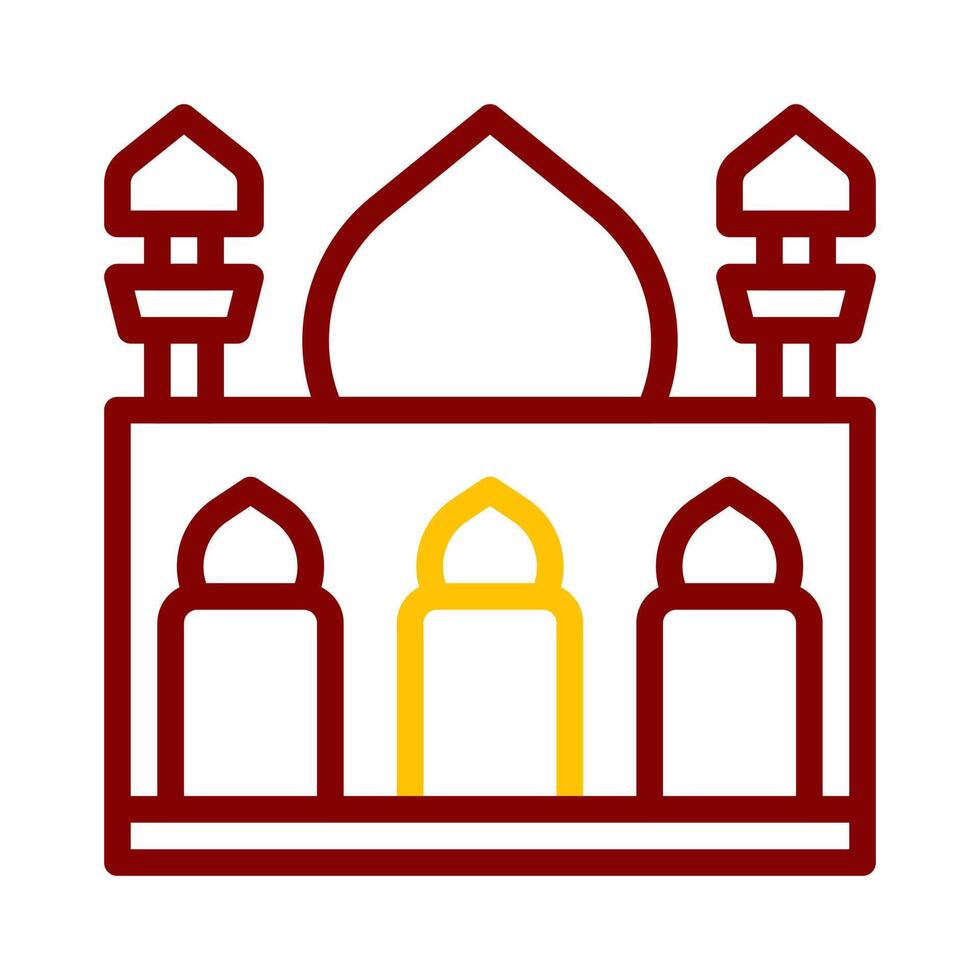 mosque icon duocolor red style ramadan illustration vector element and symbol perfect.